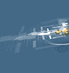 Technology background, idea of global business solution