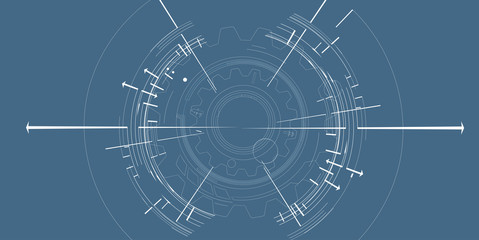 machine technology gears. retro gearwheel mechanism bacground