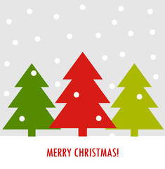 Fototapeta premium Christmas tree card