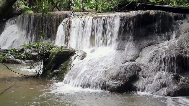 waterfall in Kanchanaburi Province Thailand