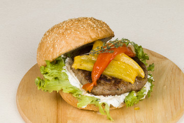 Big hamburger - Stock Image macro.