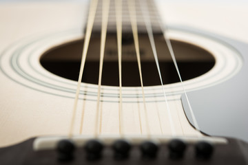 Detail closeup of classic guitar