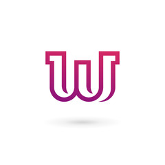 Letter W logo icon design template elements