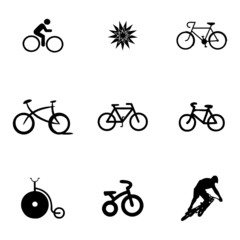 Vector bicycle icons set
