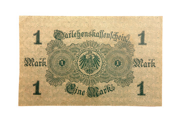 Darlehenskassenschein vom 12.08.1914 Eine Mark