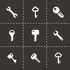 Vector key icon set