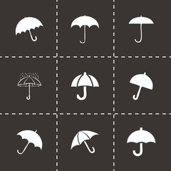 Vector umberlla icon set