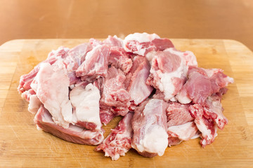 Fresh rib of a young goat