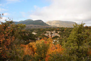 cañon del rio ebro en otoño
