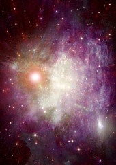Fototapeta premium Stars of a planet and galaxy in a free space