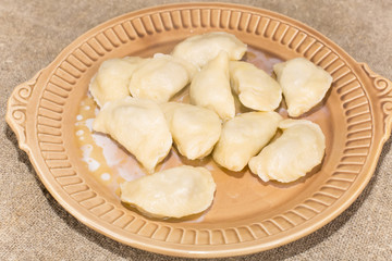 Fototapeta na wymiar homemade dumplings with meat