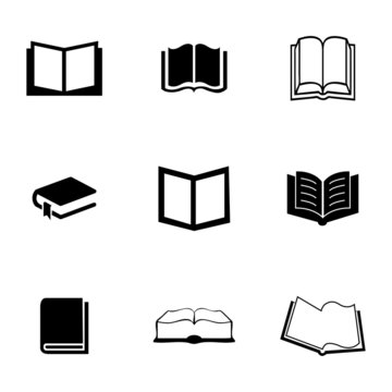 Vector book icons set