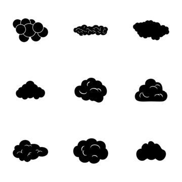 Vector clouds icons set