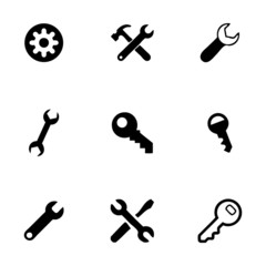 Vector settings wrench icons set