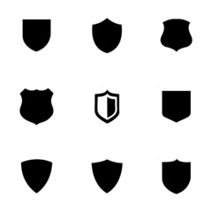 Vector shield icons set