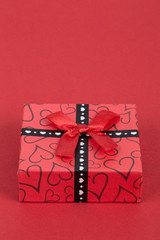 gift box on red