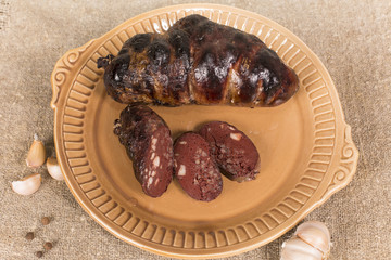 Ukrainian sausage from the blood