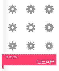 Vector gear icon set