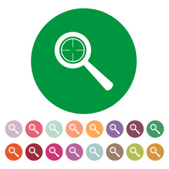 Magnifier Glass. Search icons. Vector. Set