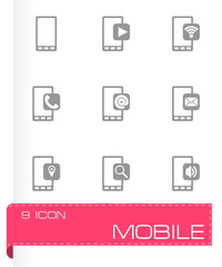 Vector mobile icon set