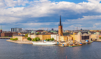 Obraz premium Ppanorama of the Old Town (Gamla Stan) in Stockholm, Sweden