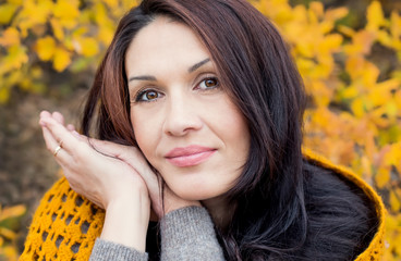 Portrait of beautiful middle age woman