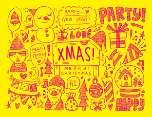 Doodle Christmas background