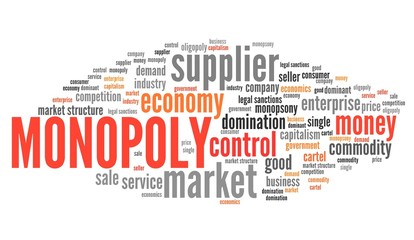 Monopoly. Word cloud concepts.