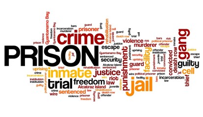 Jail. Word cloud concepts.