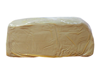 Putty adhesive isolated over white