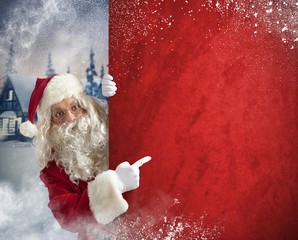 Santaclaus red billboard