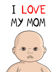 I love my mom message