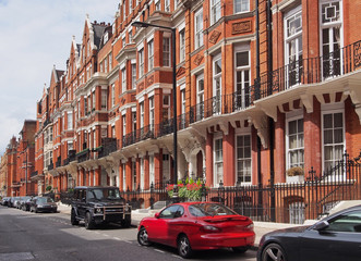 London street with parked cars