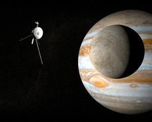 Satellite Europa, luna di Giove, spazio sonda voyager © Naeblys