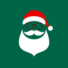 Abstract Santa Dark Green