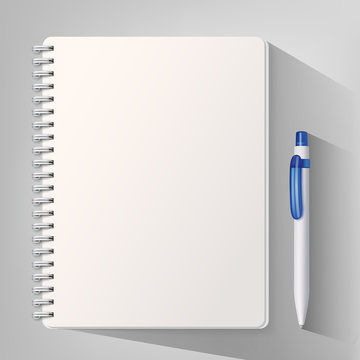 Notebook with a pen