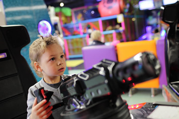 Child playing with gun