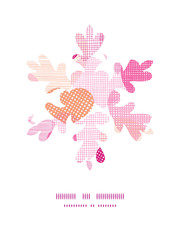 Vector textured fabric hearts heart silhouette pattern frame