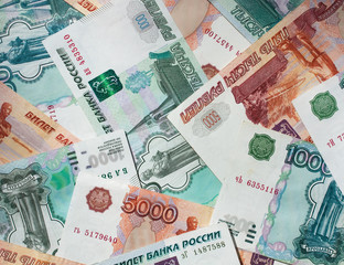 Money Russian banknotes dignity five thousand and thousand ruble