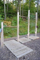 Fototapeta premium fitnessstudio im wald