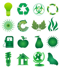 Go green icons set