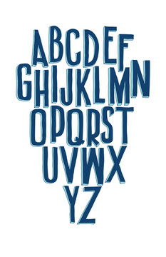 Typographic compositions. Letters of the alphabet written with a