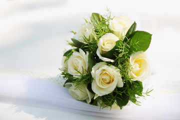 bridal bouquet of roses