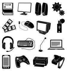 Computer devices icons set