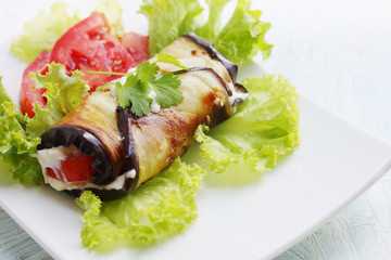 summer vegetables with sauce