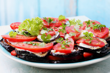 tomatoes with eggplant