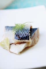 Pickled herring slices