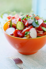 salad of organic vegetables
