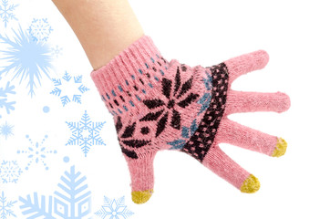 The mitten on the hand