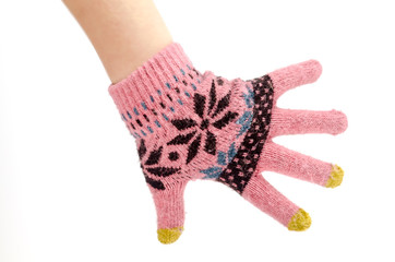 The mitten on the hand